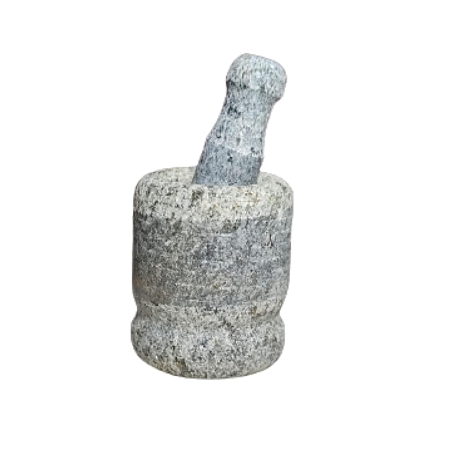 Miniature Stone Mortar and Pestle (Okhli) – Handcrafted Natural Granite Decorative Toy & Pooja Accessory – Perfect for Pretend Play, Rituals, and Miniature Displays